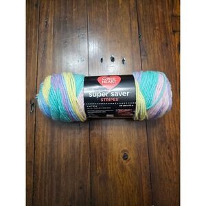 Red Heart Super Saver Stripes Yarn Baby Rainbow E300B 7175 5 Oz 215 Yds